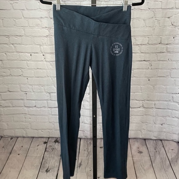 Victoria's Secret Blue Wide Leg Cross Front Pants Size Small - Picture 1 of 4